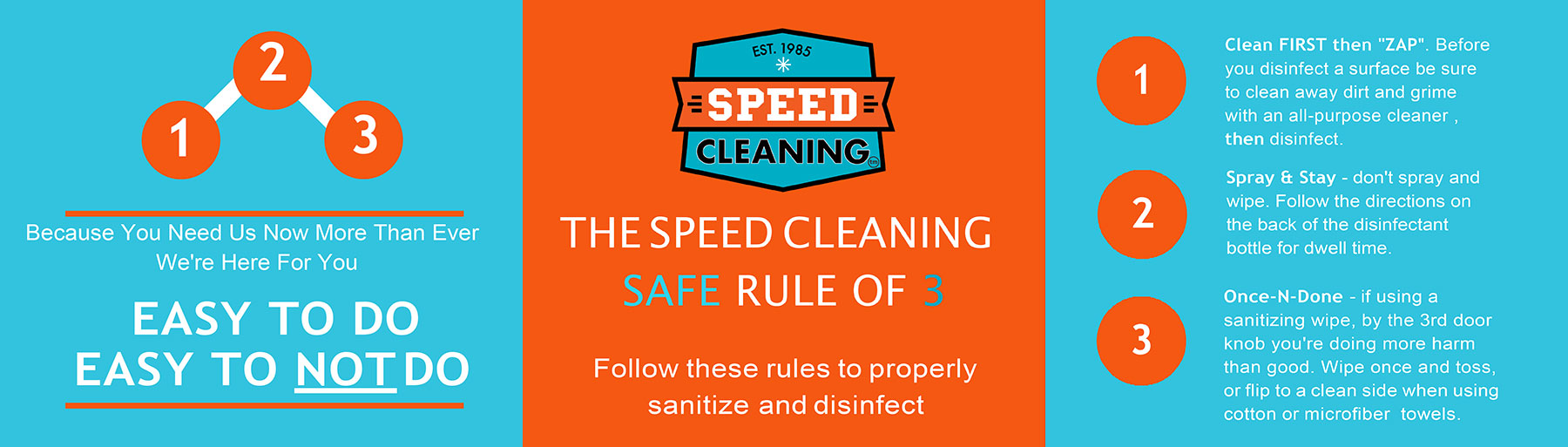Speed Cleaning Safe Rule of 3
